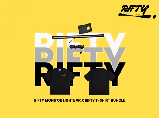 Rifty Classic T-shirt x Rifty monitor lightbar BUNDLE