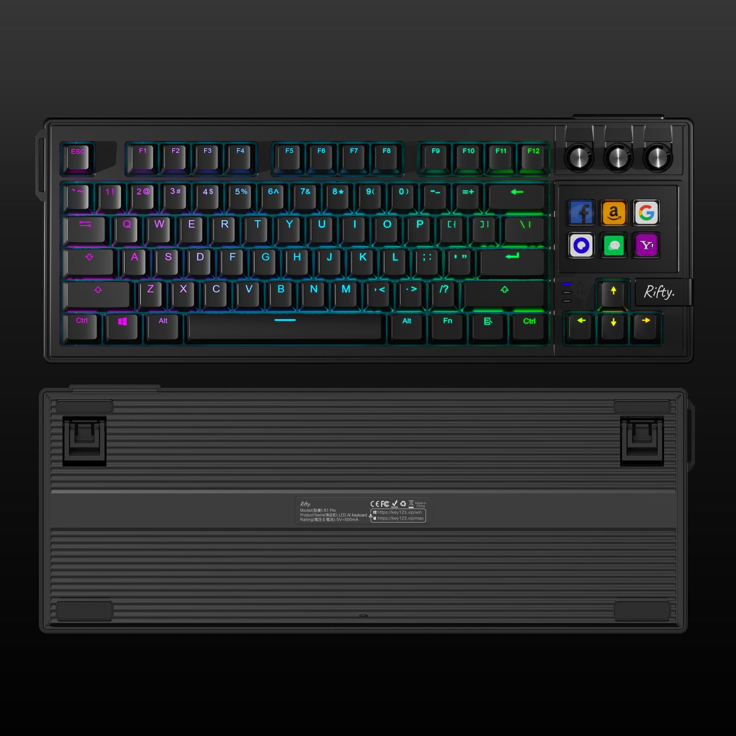 Rifty RGB Gaming Keyboard K1 Pro (+ FREE T-SHIRT)
