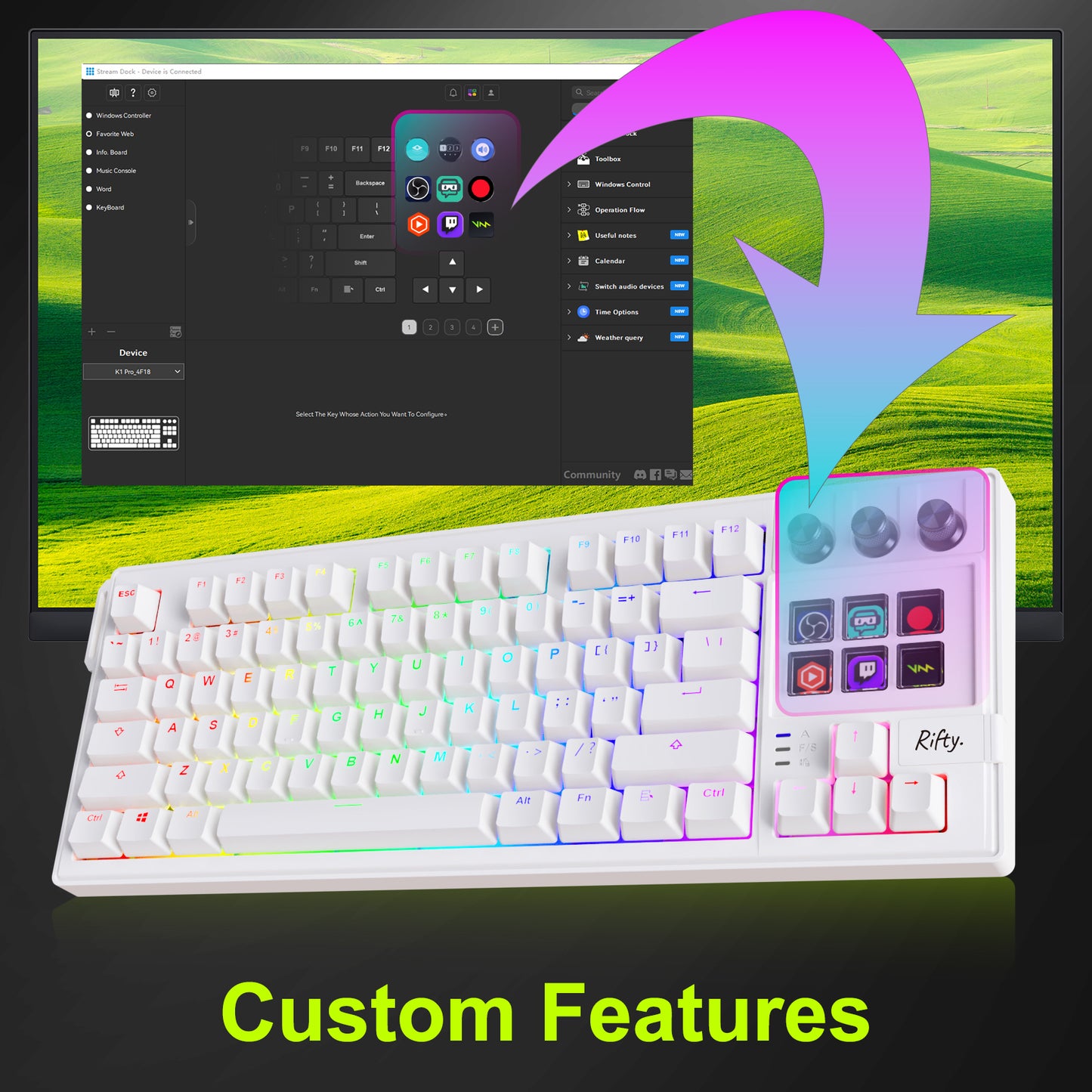 Rifty RGB Gaming Keyboard K1 Pro (+ FREE T-SHIRT)