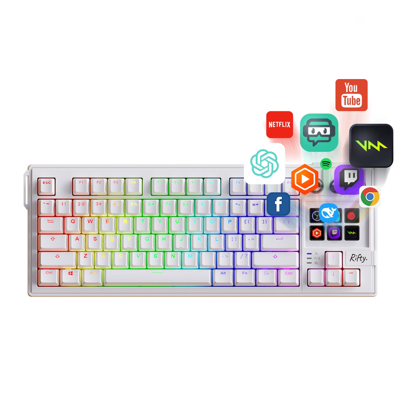 Rifty RGB Gaming Keyboard K1 Pro (+ FREE T-SHIRT)
