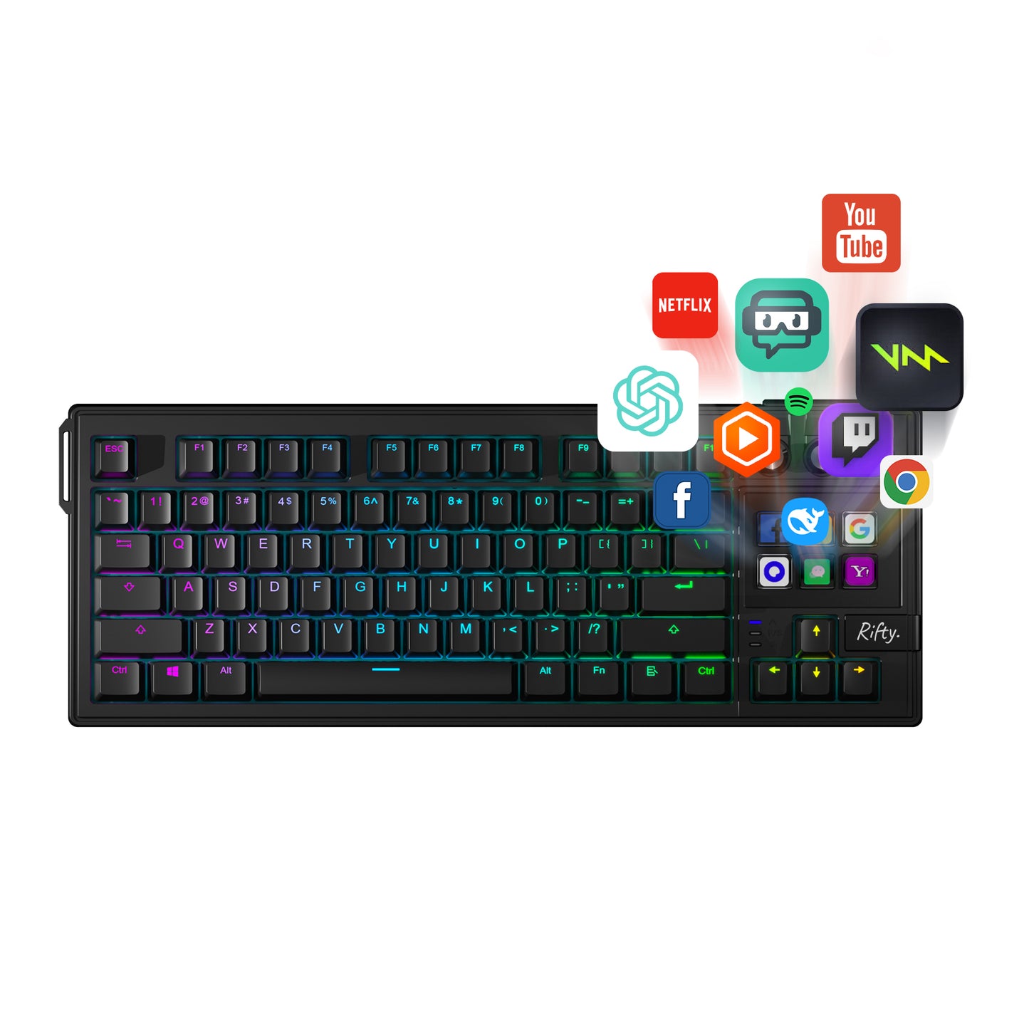 Rifty RGB Gaming Keyboard K1 Pro (+ FREE T-SHIRT)